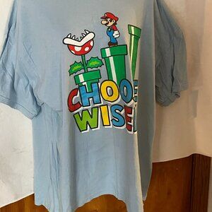 Super Mario blue Mario "Choose Wisely" XL